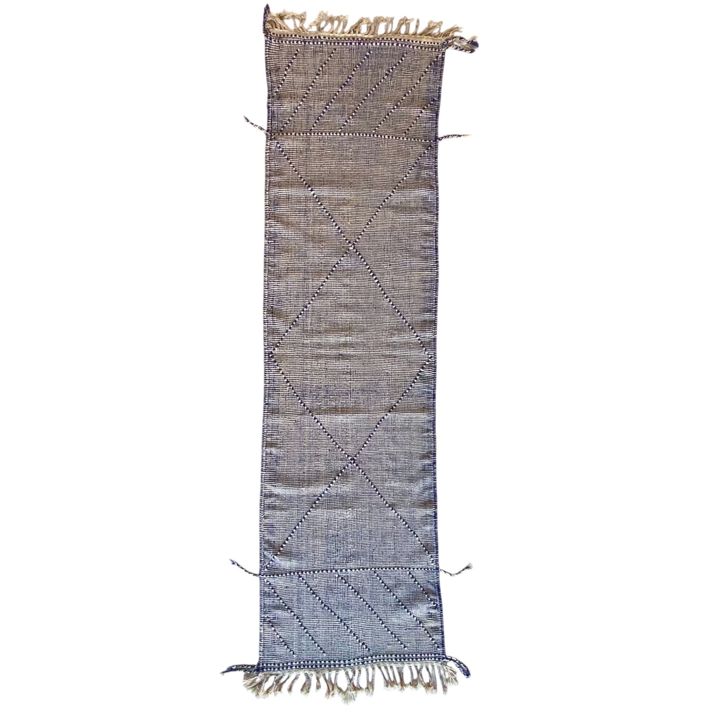 Tapis berbère couloir n°3218 - Azul - 292 x 80 cm