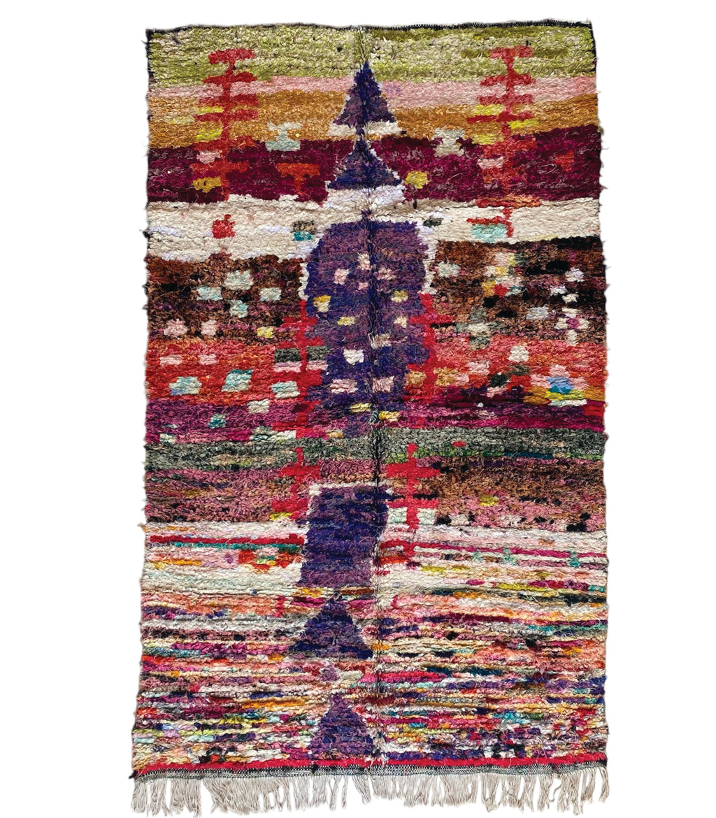 Tapis berbère Boucherouite n°3219 - Riad - 249 x 143 cm