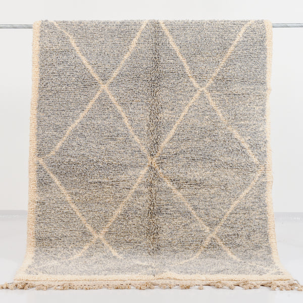 Berber rug Beni Ouarain n°2422 - Riz au lait - 240 x 164 cm