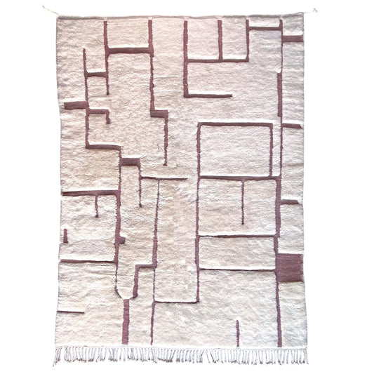 Tapis berbère Mrirt n°3126 - Rusty - 290 x 212 cm