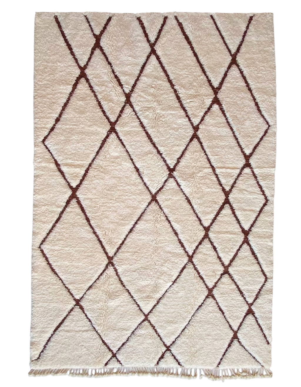 Tapis berbère Beni Ouarain n°3242 - Terracota - 302 x 203 cm