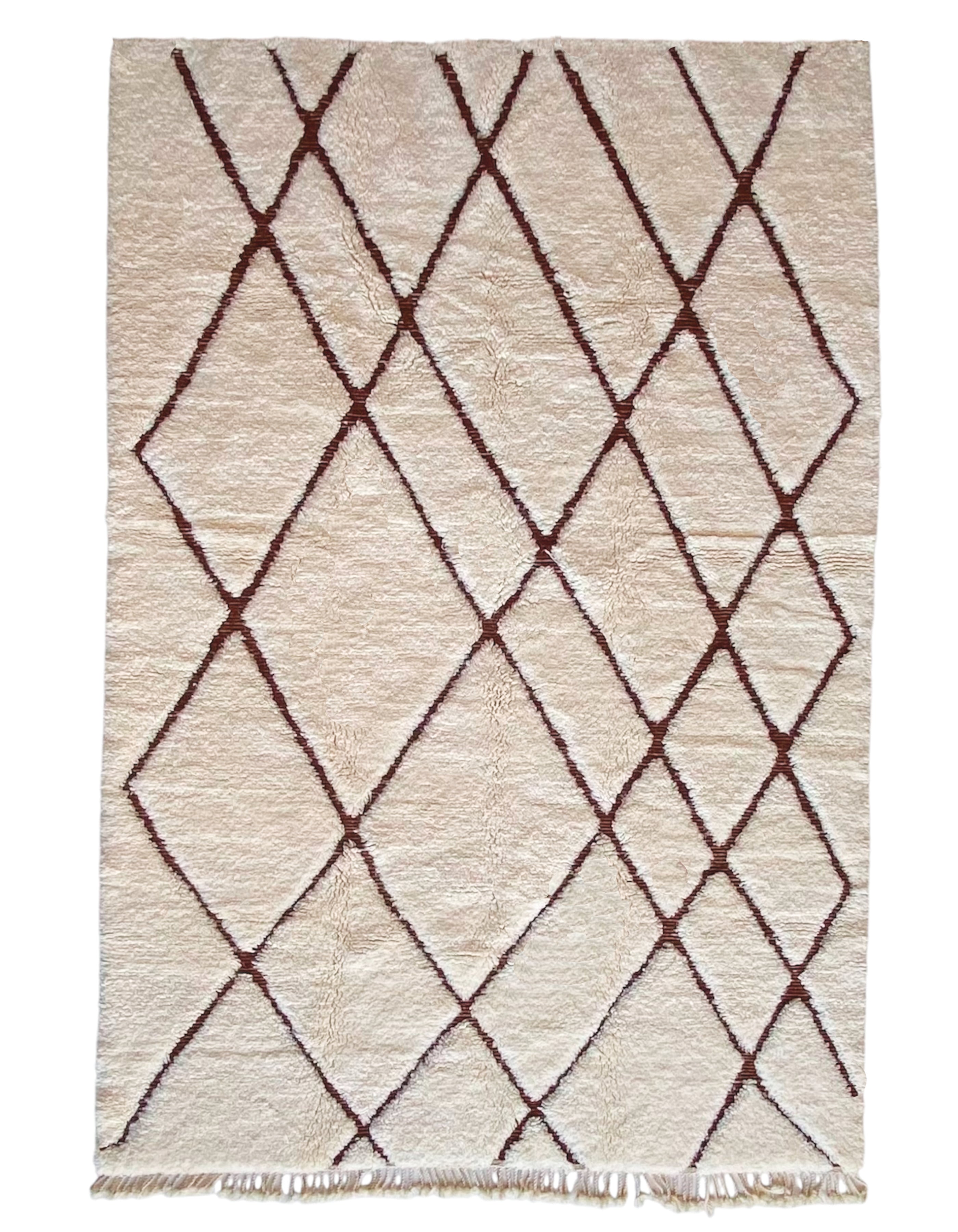 Tapis berbère Beni Ouarain n°3242 - Terracota - 302 x 203 cm