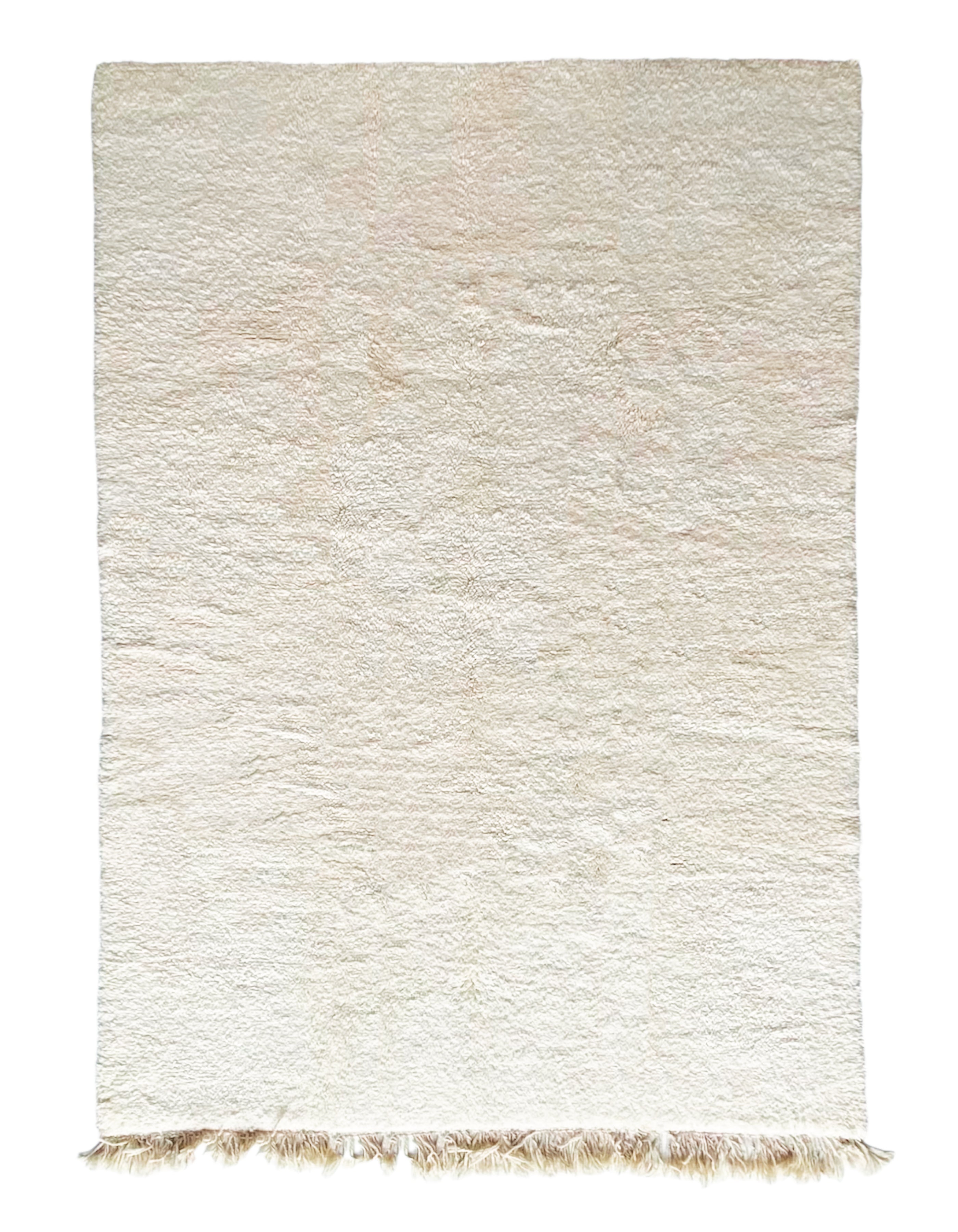 Tapis berbère béni Ouarain n°3257 - White flag GM - 298 x 211 cm