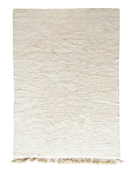 Tapis berbère béni Ouarain n°3257 - White flag GM - 298 x 211 cm