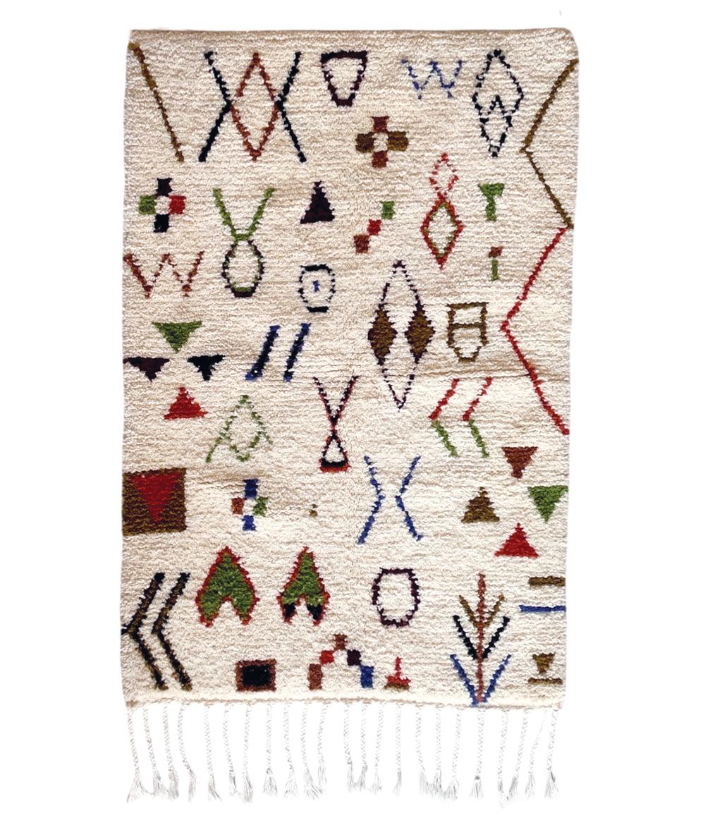 Tapis berbère Béni Ouarrain n° 3252 - Zayan - 153 x 102 cm