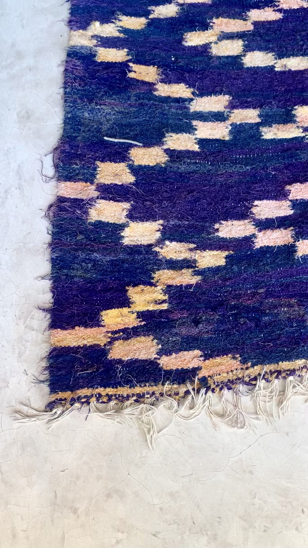 Tapis berbère Kilim Boucherouite n°2951- Flame - 247 x 146 cm