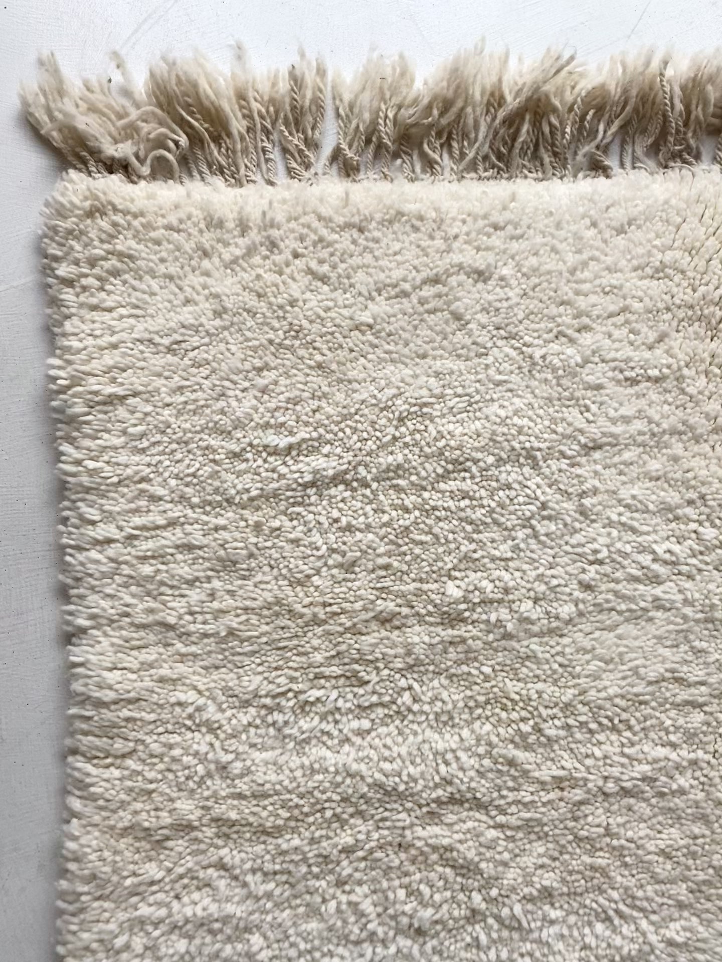 Tapis berbère béni Ouarain n°3257 - White flag GM - 298 x 211 cm