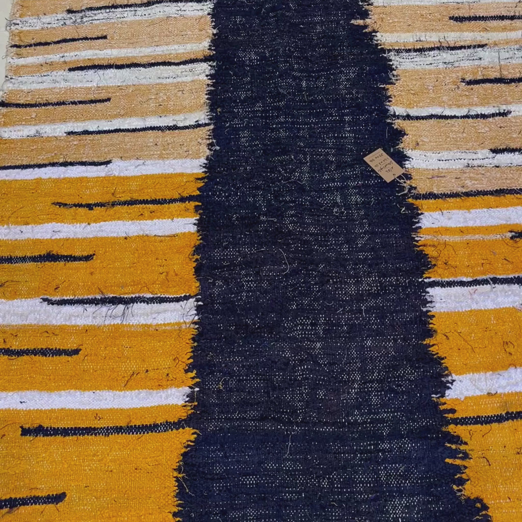 Tapis berbère Kilim Boucherouite n°2526 - Streetlights - 250 x 140 cm