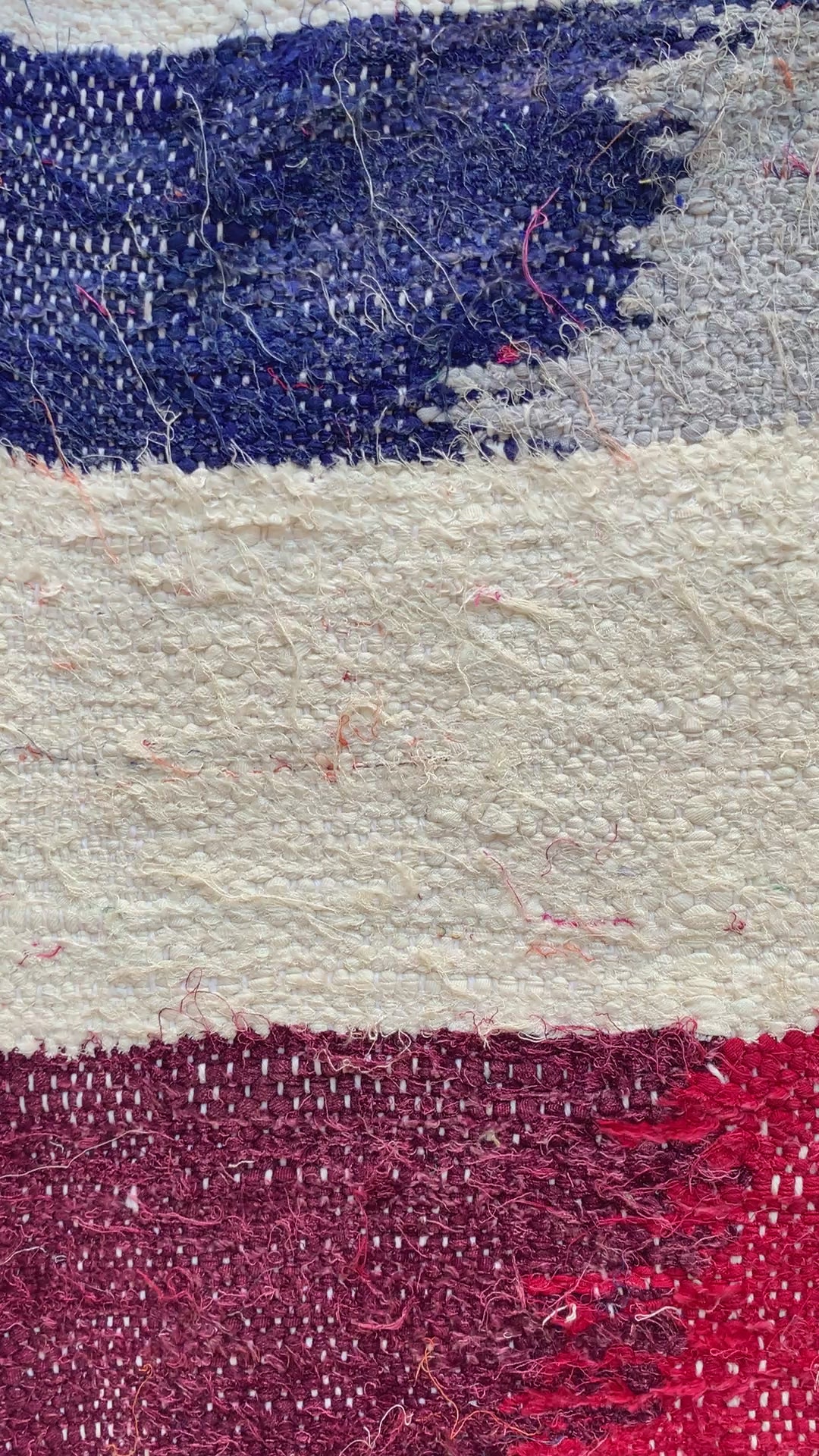 Tapis berbère Kilim Boucherouite n°2750 - Bromelia - 233 x 136 cm