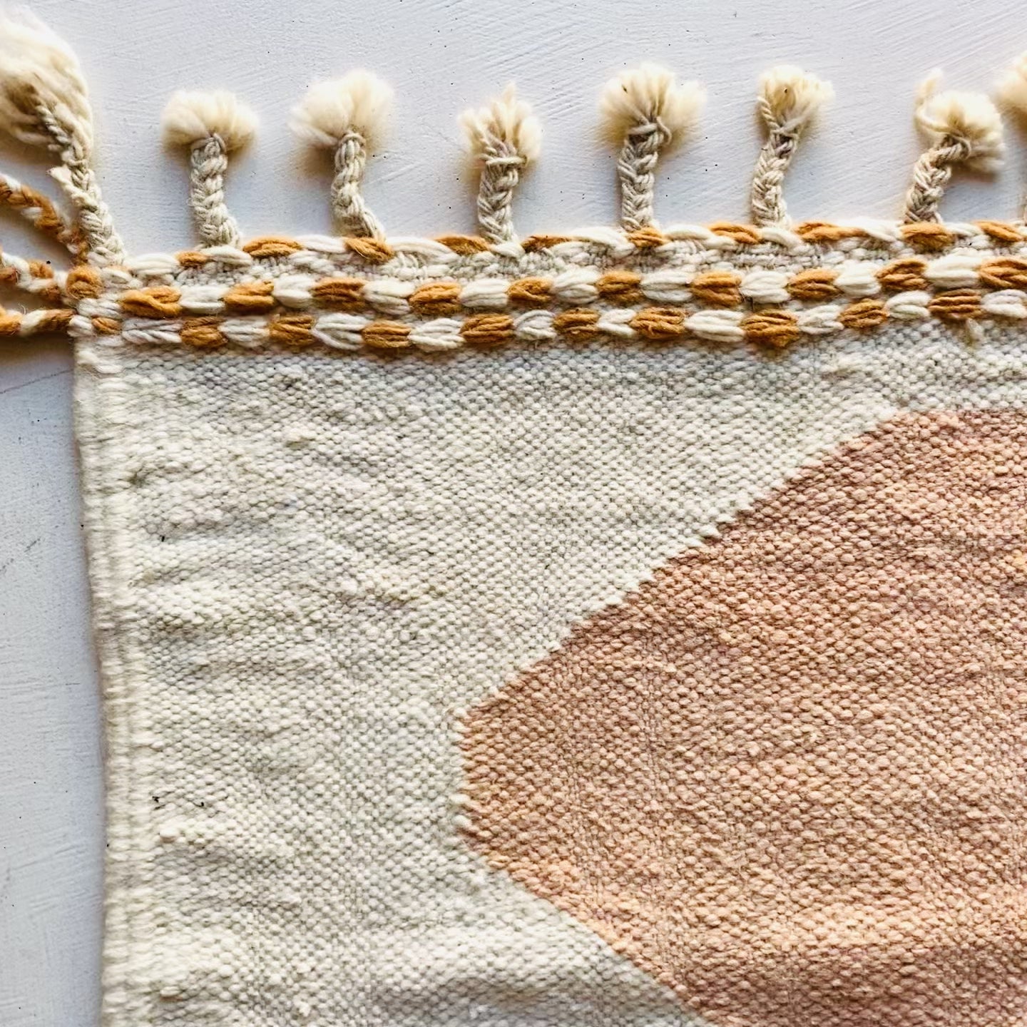 Tapis berbère Kilim n°3231 - Chalk - 158 x 98 cm